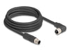 Delock 80526 M12 Cable L-Coded 4 Pin Male Straight To Female Right Angled Pur