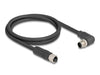 Delock 80528 M12 Cable L-Coded 4 Pin Male Right Angled To Female Straight Pur