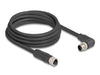 Delock 80530 M12 Cable L-Coded 4 Pin Male Right Angled To Female Straight Pur