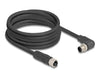 Delock 80531 M12 Cable L-Coded 4 Pin Male Right Angled To Female Straight Pur