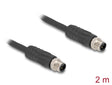 Delock 80515 M12 Cable L-Coded 4 Pin Male To Male Pur