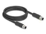 Delock 80515 M12 Cable L-Coded 4 Pin Male To Male Pur