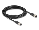 Delock 80849 M12 Cable D-Coded 4 Pin Male To Male Pvc 5 M