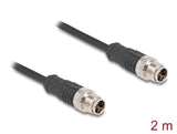 Delock 80864 M12 Cable X-Coded 8 Pin Male To Male Pvc 2 M