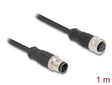 Delock 80844 M12 Cable D-Coded 4 Pin Male To Female Pvc 1 M