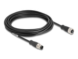 Delock 80846 M12 Cable D-Coded 4 Pin Male To Female Pvc 5 M