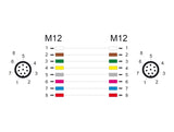 Delock 80807 M12 Cable A-Coded 8 Pin Male To Male Pvc 2 M