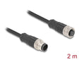 Delock 80804 M12 Cable A-Coded 8 Pin Male To Female Pvc 2 M