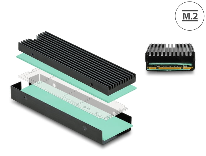 Delock 18353 Heat Sink For M.2 Ssd 2280 Black