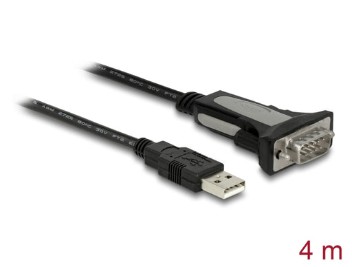 Delock 66323 Adapter Usb 2.0 Type-A To 1 X Serial Rs-232 Db9 4 M