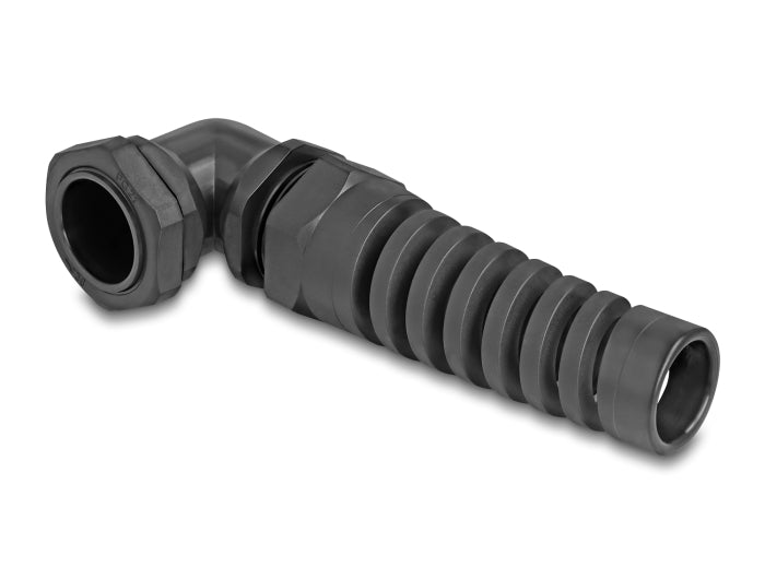 Delock 60589 Cable Gland With Strain Relief 90° Angled Pg21 Black