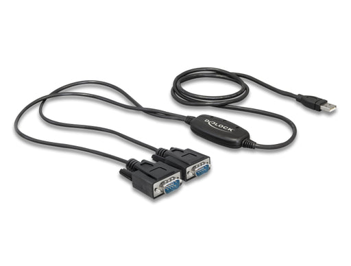 Delock 61886 Adapter Usb 2.0 Type-A > 2 X Serial Db9 Rs-232