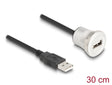 Delock 88181 Usb 2.0 Type-A Built-In Female With Cable Plug 30 Cm Aluminium