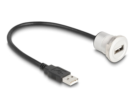 Delock 88181 Usb 2.0 Type-A Built-In Female With Cable Plug 30 Cm Aluminium