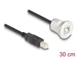 Delock 88182 Usb 2.0 Type-B Built-In Female With Cable Plug 30 Cm Aluminium