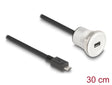 Delock 88184 Usb 2.0 Micro-B Built-In Female With Cable Plug 30 Cm Aluminium