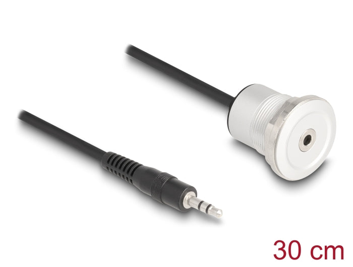 Delock 88188 Stereo 3.5 Mm 3 Pin Built-In Female With Cable Male 30 Cm