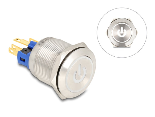 Delock 20986 Push Button For Installation 22 Mm 6 X Solder Connection Led