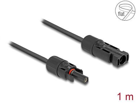 Delock 60677 Dl4 Solar Flat Cable Male To Female 1 M Black