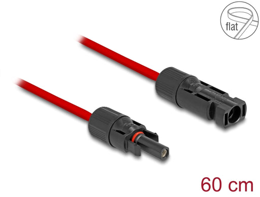 Delock 60674 Dl4 Solar Flat Cable Male To Female 60 Cm Red