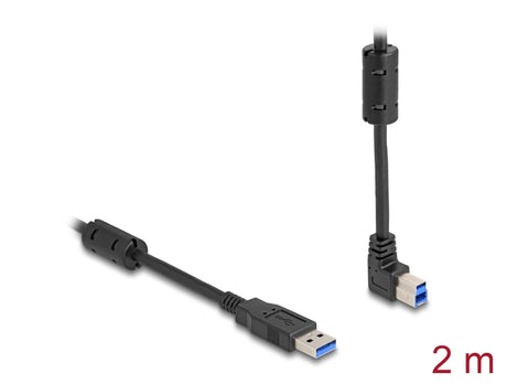 Delock 81105 Usb 5 Gbps Cable Type-A Male To Type-B Male 90° Upwards Angled 2 M