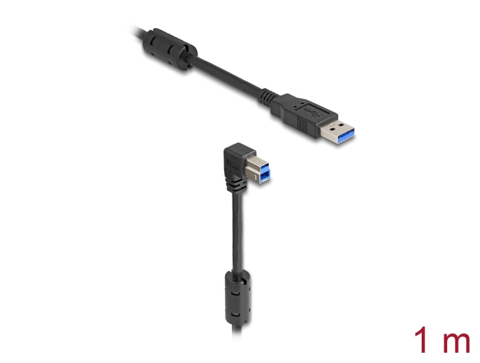 Delock 81112 Usb 5 Gbps Cable Type-A Male To Type-B Male 90° Downwards Angled