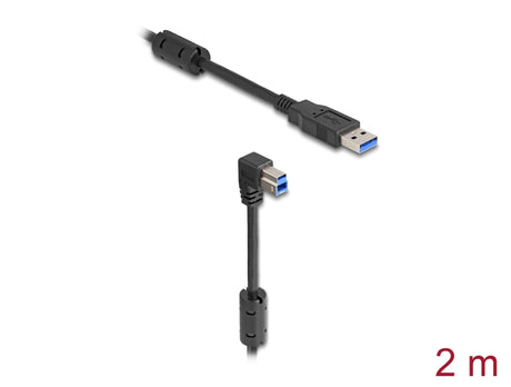 Delock 81113 Usb 5 Gbps Cable Type-A Male To Type-B Male 90° Downwards Angled