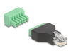 Delock 66590 Rj12 Plug To Terminal Block Adapter 6 Pin 2-Part