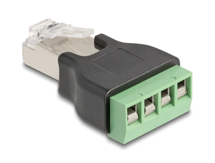 Delock 66603 Rj45 Plug To Terminal Block Adapter 4 Pin