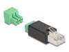 Delock 66607 Rj45 Plug To Terminal Block Adapter 3 Pin 2-Part