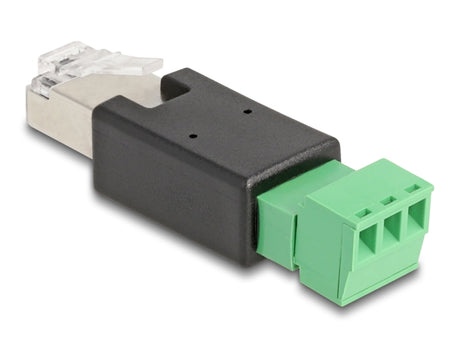 Delock 66607 Rj45 Plug To Terminal Block Adapter 3 Pin 2-Part