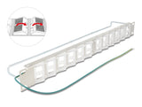 Delock 67066 19″ Keystone Patch Panel With 24 Tiltable Ports And Strain Relief