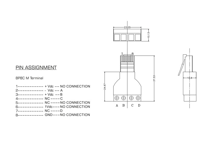 Delock 66603 Rj45 Plug To Terminal Block Adapter 4 Pin