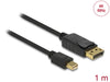 Delock 82698 Cable Mini Displayport 1.2 Male > Displayport Male 4K 60 Hz 1.0 M