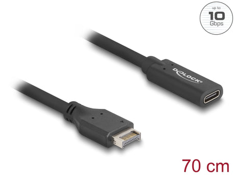 Delock 85666 Usb 10 Gbps Cable Type-E Key A 20 Pin Male To Usb Type-C™ Female