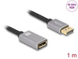 Delock 81079 Displayport Extension Cable 8K 60 Hz 1 M Grey Metal Without Latch