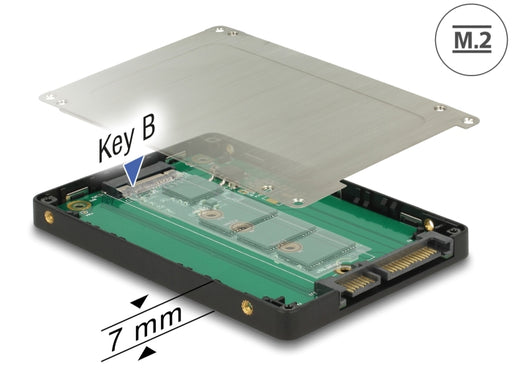 Delock 62792 2.5″ Converter Sata 22 Pin > M.2 With Enclosure