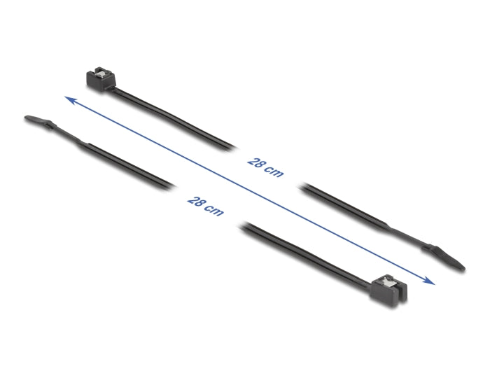 Delock 19469 Cable Tie Self-Cutting L 280 X W 4.8 Mm 50 Pieces Black