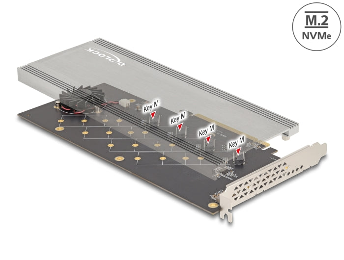 Delock 90079 Pci Express 4.0 X16 Card To 4 X Internal Nvme M.2 Key M