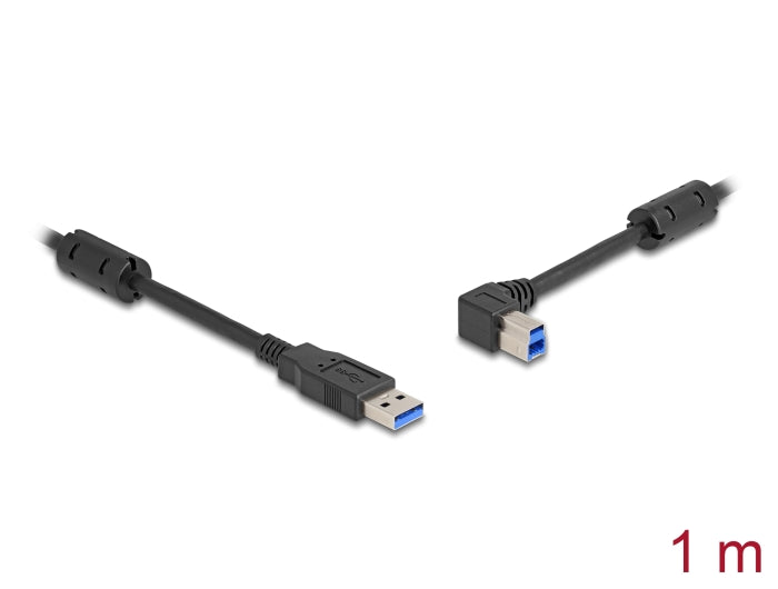 Delock 81100 Usb 5 Gbps Cable Type-A Male To Type-B Male 90° Left Angled 1 M