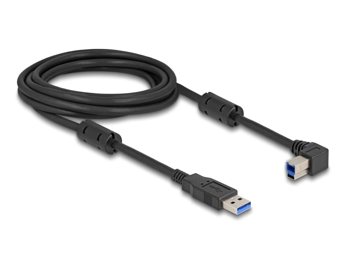 Delock 81102 Usb 5 Gbps Cable Type-A Male To Type-B Male 90° Left Angled 3 M