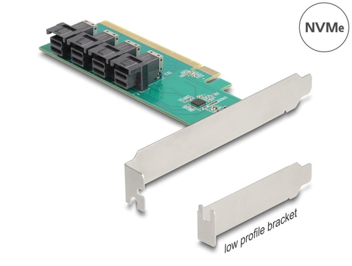 Delock 90777 Pci Express X16 Card To 4 X Internal Sff-8643 Nvme - Bifurcation