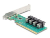 Delock 90777 Pci Express X16 Card To 4 X Internal Sff-8643 Nvme - Bifurcation