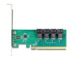 Delock 90777 Pci Express X16 Card To 4 X Internal Sff-8643 Nvme - Bifurcation