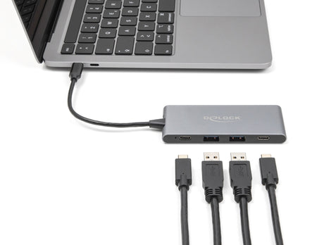 Delock 64111 4 Port Usb Type-C™ Hub With 2 X Usb Type-A And 2 X Usb Type-C™