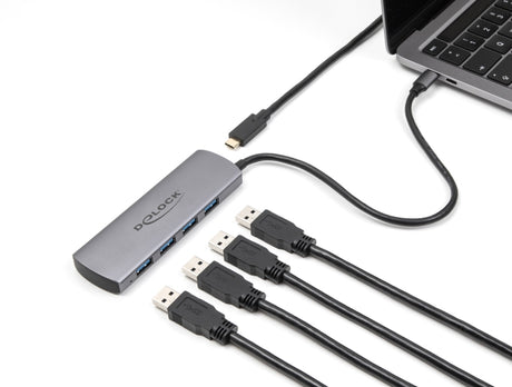 Delock 64293 Usb 10 Gbps 4 Port Usb Type-A Hub With Usb Type-C™ Connector