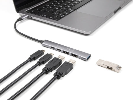 Delock 64298 4 Port Slim Usb Type-C™ Hub With 1 X Usb 10 Gbps Type-A