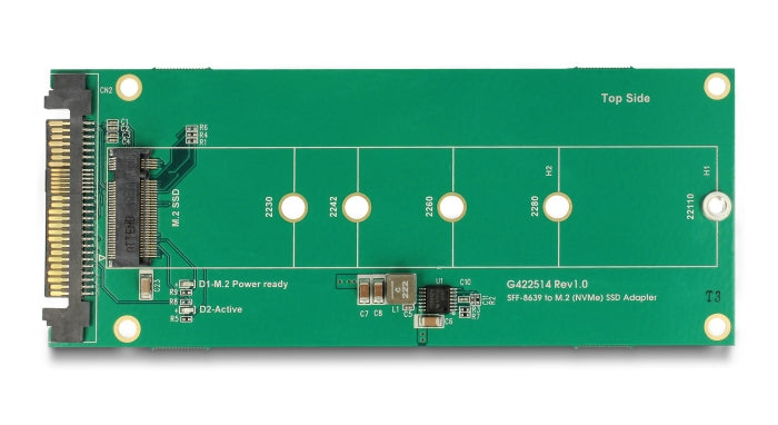 Delock 62865 Converter U.2 Sff-8639 Nvme > 1 X M.2 Key M