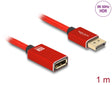 Delock 81081 Displayport Extension Cable 8K 60 Hz 1 M Red Metal Without Latch