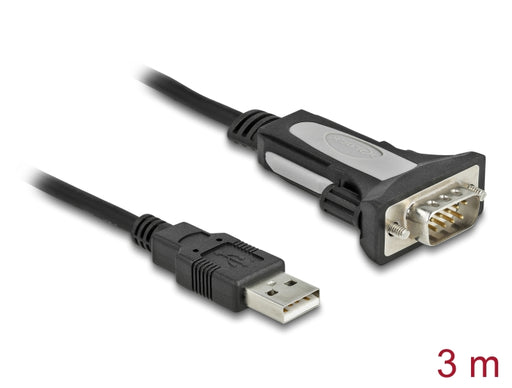 Delock 65962 Adapter Usb 2.0 Type-A To 1 X Serial Rs-232 Db9 3 M